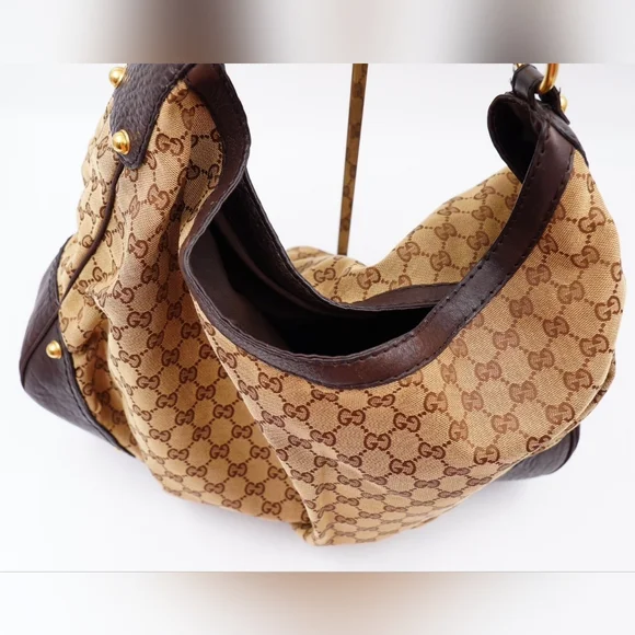 Gucci Brown Monogram GG Canvas Hobo Bag - Picture 13 of 14